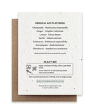 Get Well Soon card with delicate designs, imbued with herb seeds, awaiting its transformation into a verdant garden.