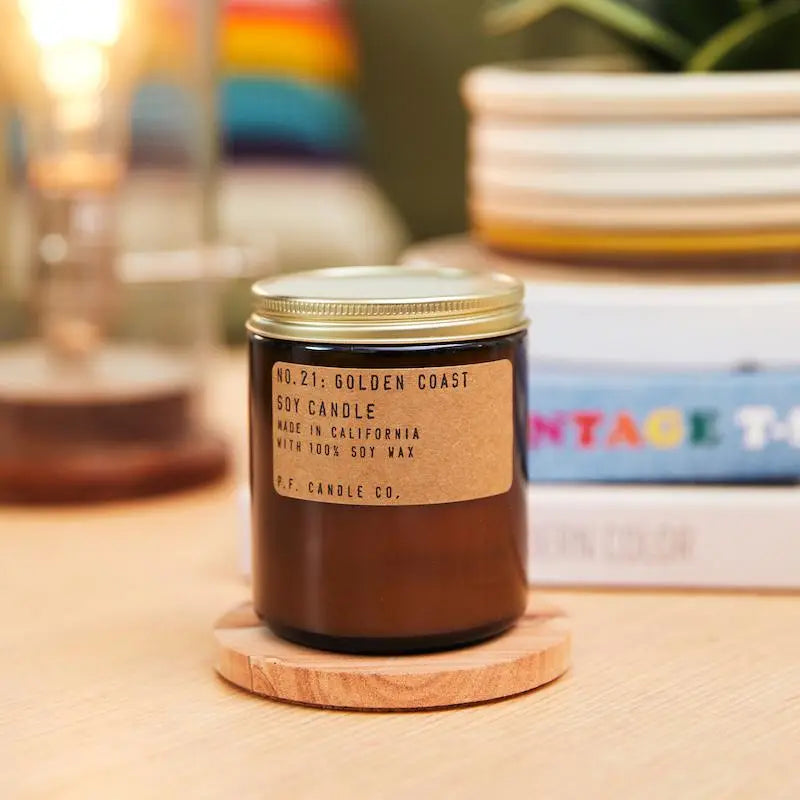 Golden Coast Soy Candle, capturing the essence of sun-kissed shores with its invigorating fragrance.