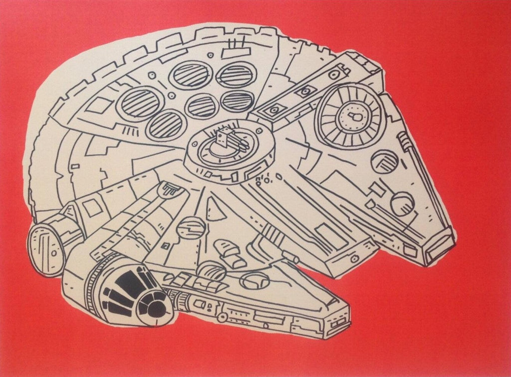 Millennium Falcon Print - A mesmerizing depiction of the iconic starship, capturing the spirit of adventure in the Star Wars universe.