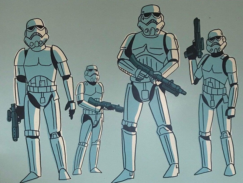 Stormtrooper Print - A bold representation of the iconic Stormtrooper helmet, capturing the essence of the Galactic Empire.