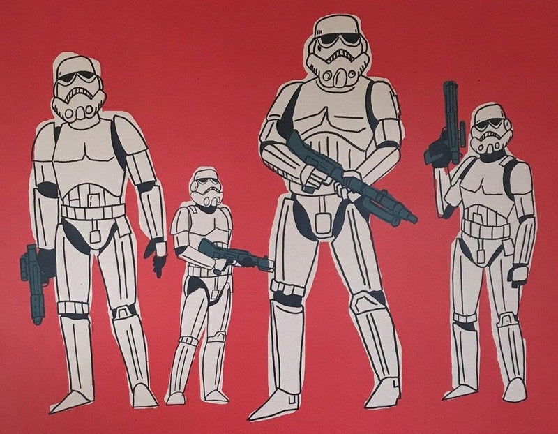 Stormtrooper Print - A bold representation of the iconic Stormtrooper helmet, capturing the essence of the Galactic Empire.