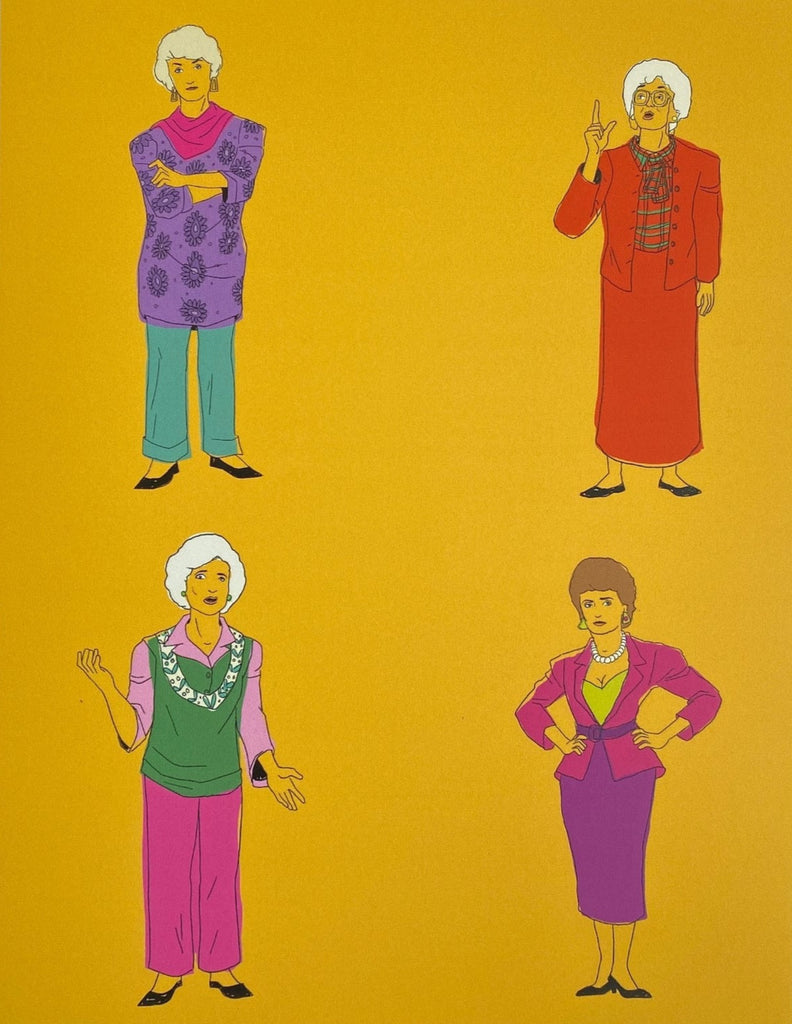 The Golden Girls Print - A heartwarming tribute to the iconic quartet, capturing the essence of friendship and laughter.