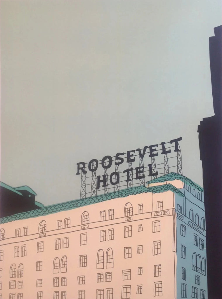 Roosevelt Hotel Print - A tribute to the historic landmark, capturing the timeless elegance of the Roosevelt Hotel in New York.
