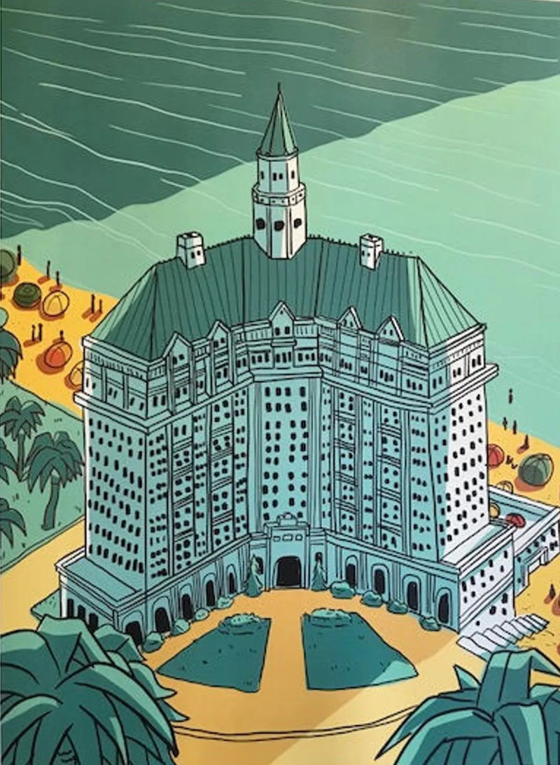 Villa Riviera Long Beach Print - A sophisticated depiction of the historic Villa Riviera, showcasing the architectural beauty of Long Beach.