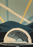 Hollywood Bowl Print - A mesmerizing depiction of the iconic venue, radiating the energy and history of legendary performances.