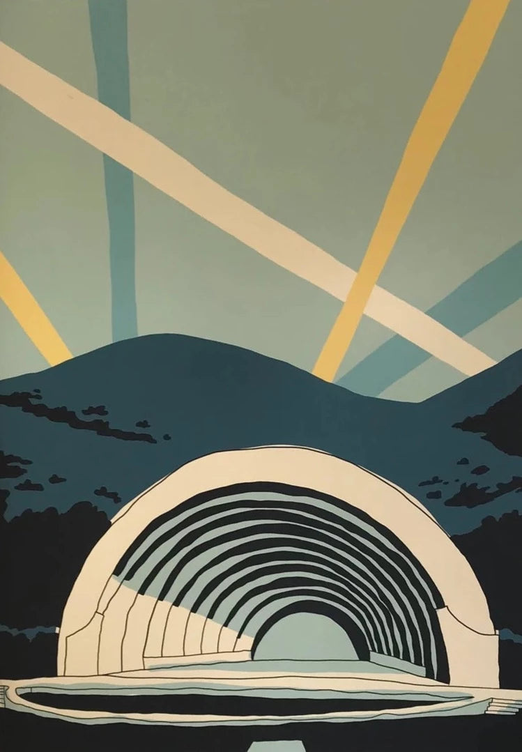 Hollywood Bowl Print - A mesmerizing depiction of the iconic venue, radiating the energy and history of legendary performances.