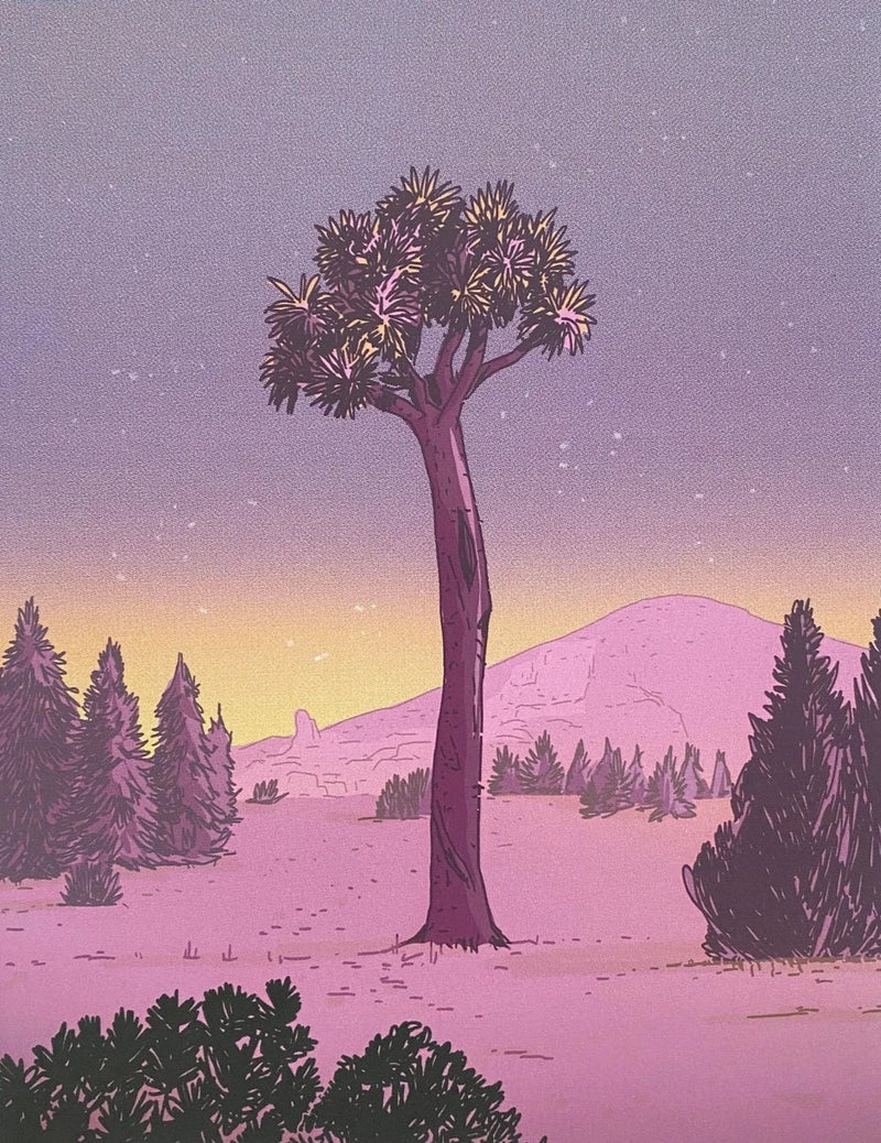 Joshua Tree Print - A mesmerizing depiction of the serene desert landscape, capturing the unique beauty of Joshua Tree National Park.