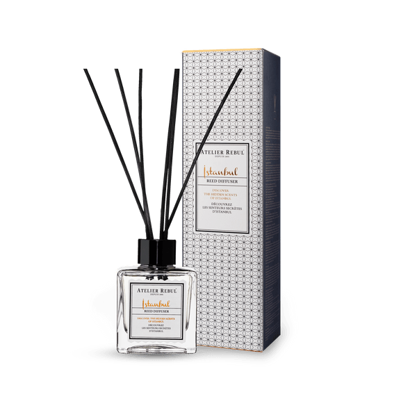 stanbul Reed Diffuser 120ml with elegant bottle and natural reeds, diffusing the captivating scents of the vibrant city.