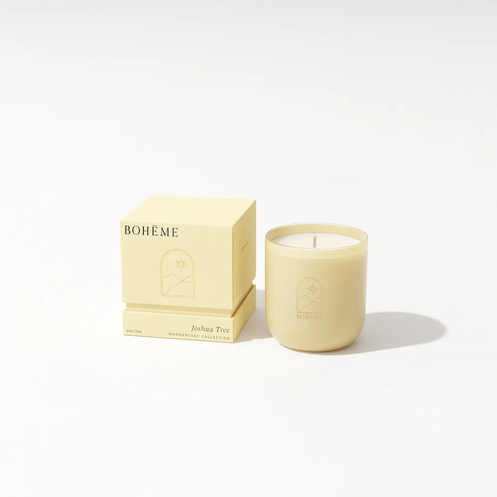 Joshua Tree Candle, capturing the essence of the desert oasis with its alluring fragrance.