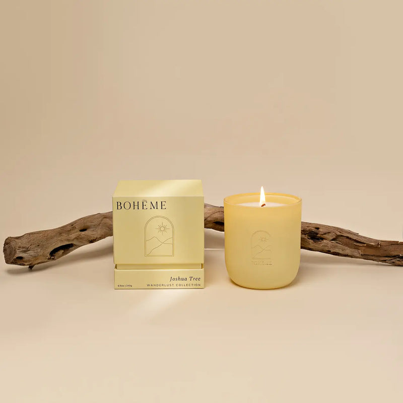 Joshua Tree Candle, capturing the essence of the desert oasis with its alluring fragrance.