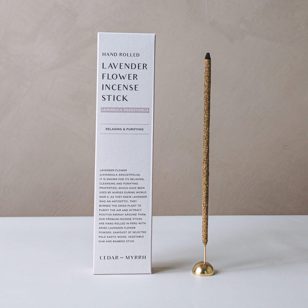 Hand Rolled Lavender Incense Stick, artisanal incense with a delicate fragrance, creating a serene and tranquil ambiance.