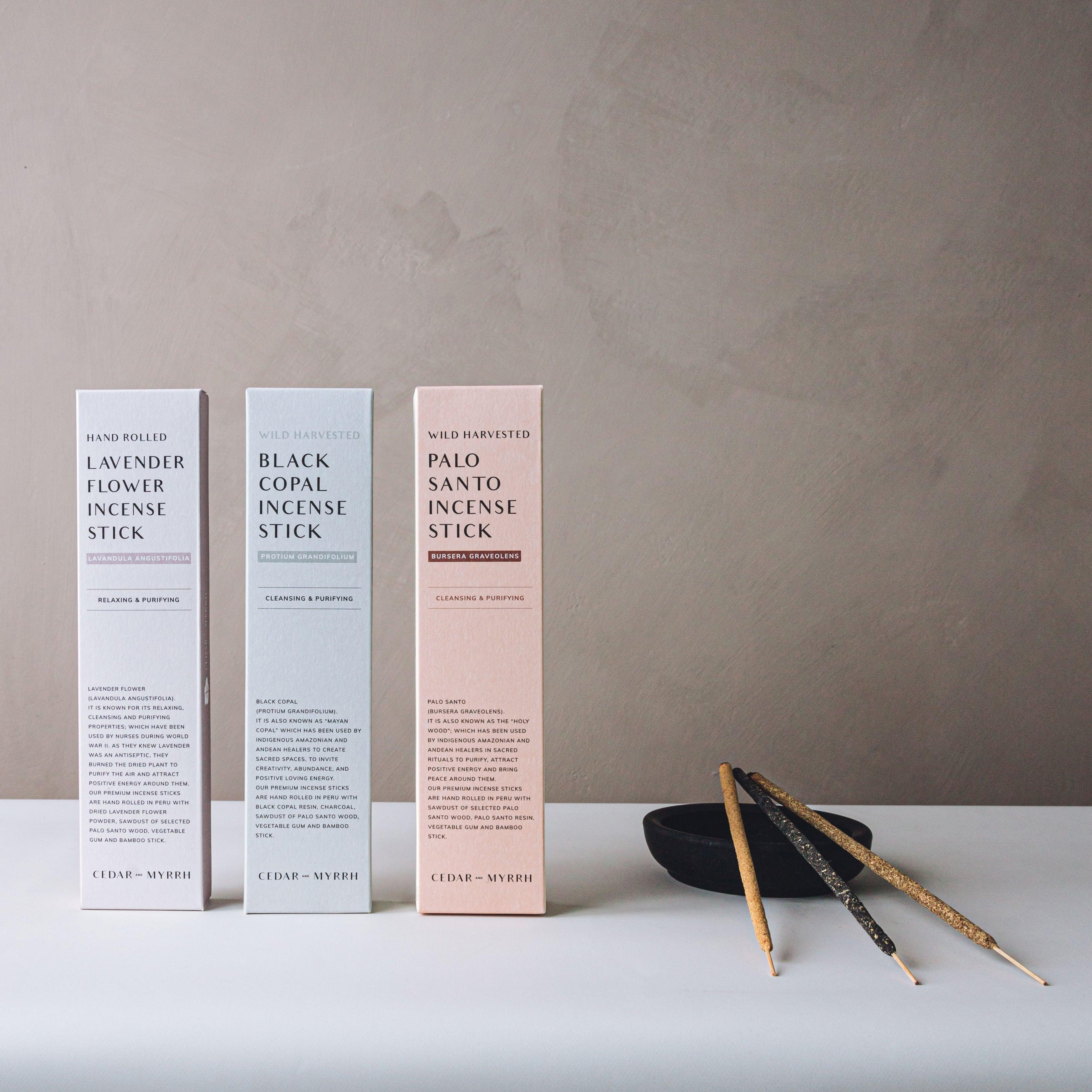 Hand Rolled Lavender Incense Stick, artisanal incense with a delicate fragrance, creating a serene and tranquil ambiance.