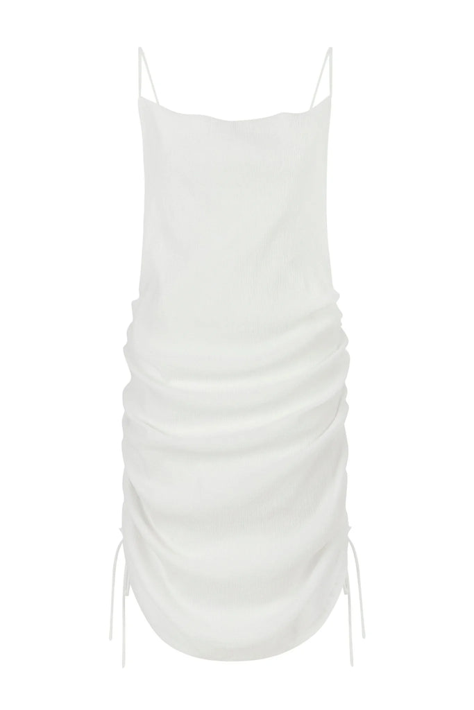 Moon Drawstring Dress - Chic and comfortable dress with drawstring straps, made from 100% Turkish cotton.