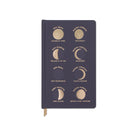 Image of the 'Moon Phases Journal', showcasing a mesmerizing lunar-themed cover design.