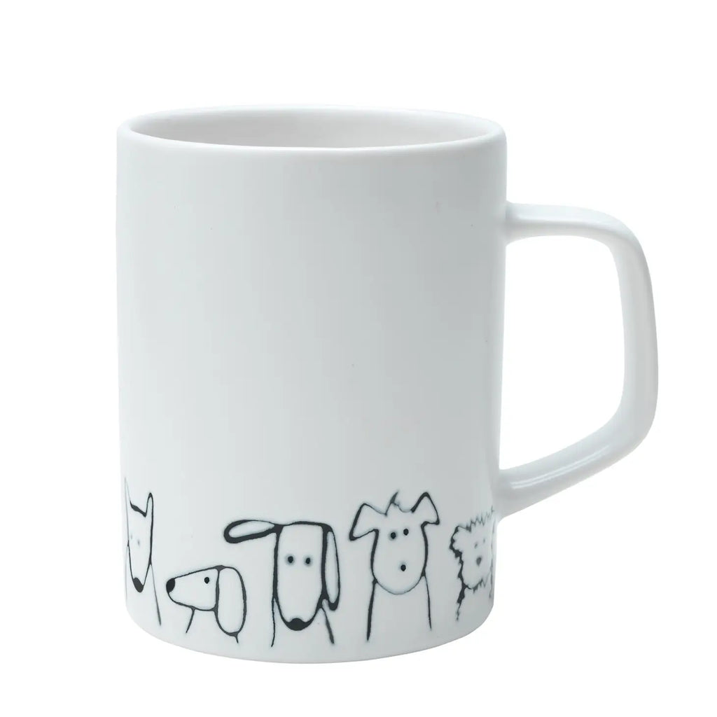 A charming Dogs Mug featuring fun and playful dog designs.