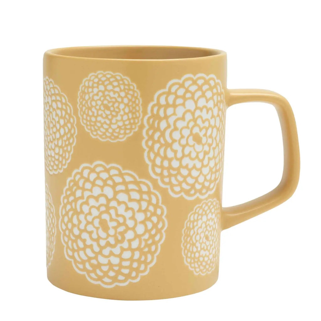 Vibrant Marigold Mug with a beautiful marigold design.