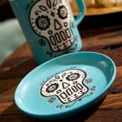Cool and unique skull-themed coffee mug.