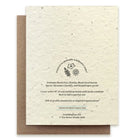 Mushroom Plantable Wildflower Seed Card, a biodegradable card embedded with wildflower seeds, blooming into a whimsical wildflower garden with mushrooms when planted.