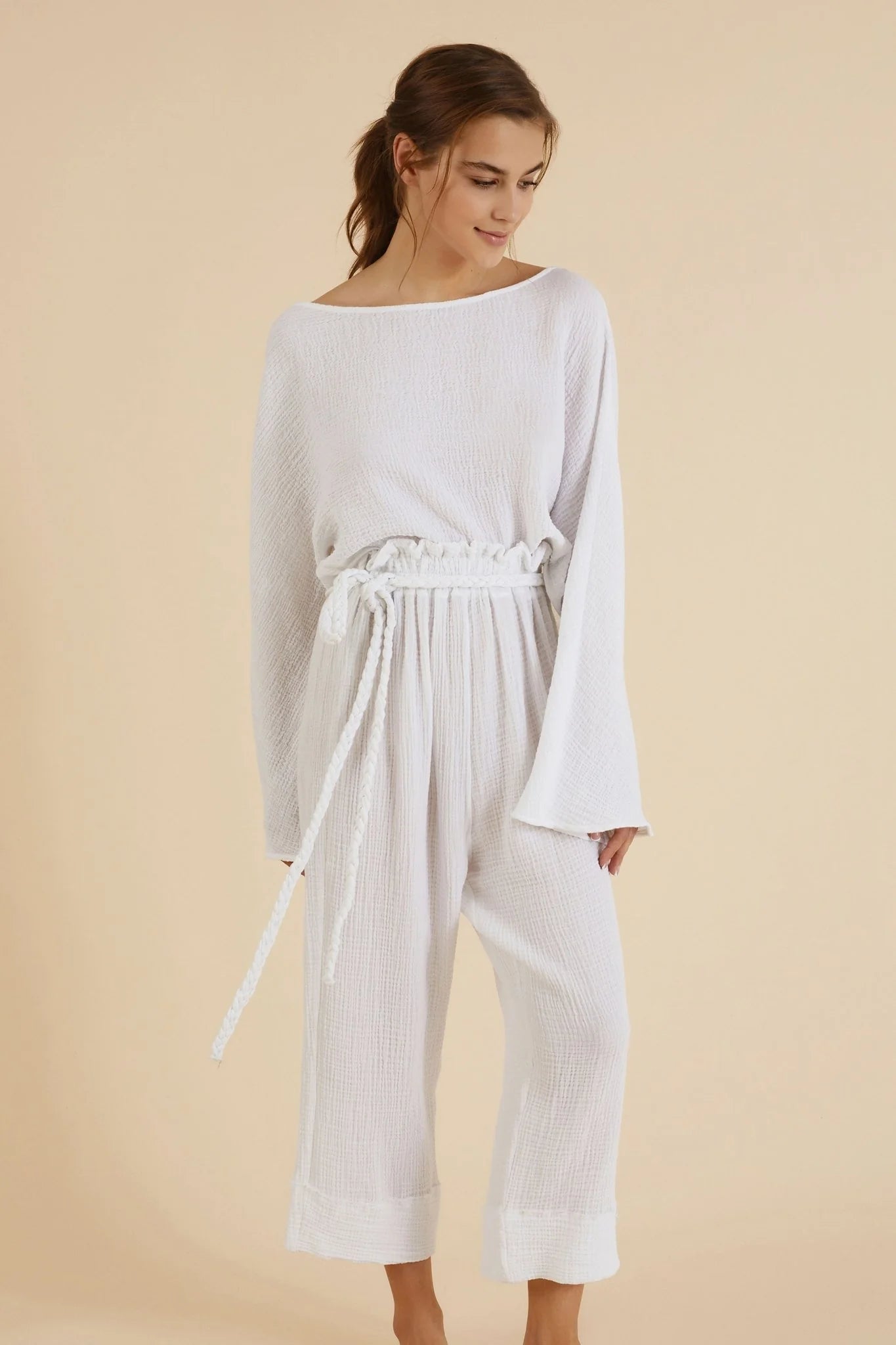 Paloma Paper Bag Pants - Chic and versatile high-waisted pants with a paper bag waist.