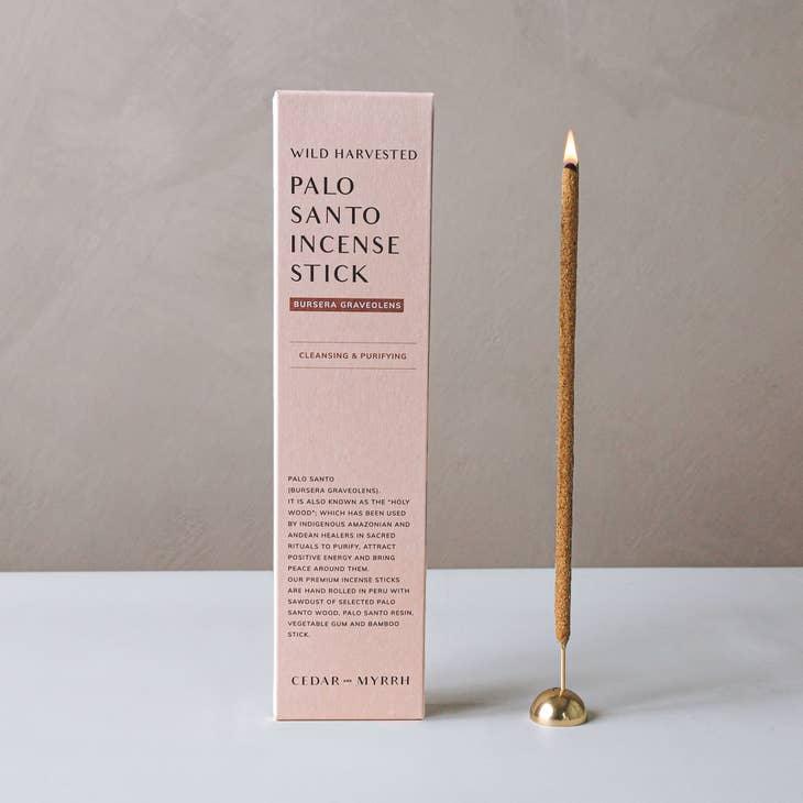 Cedar and Myrrh - Hand Rolled Palo Santo Incense Stick