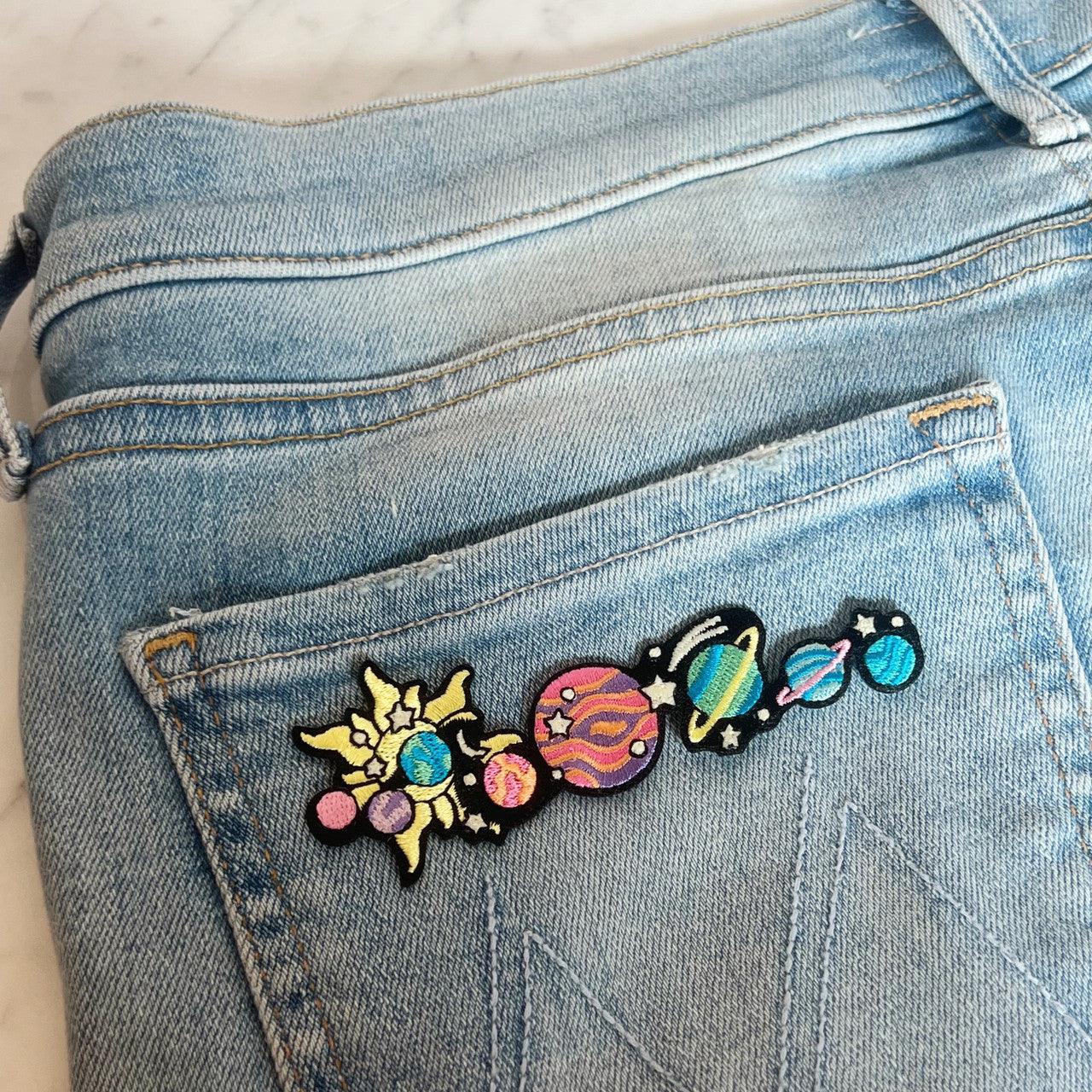 Large Galaxy Space Patch, featuring a detailed cosmic design with galaxies, stars, and nebulae, symbolizing endless exploration.