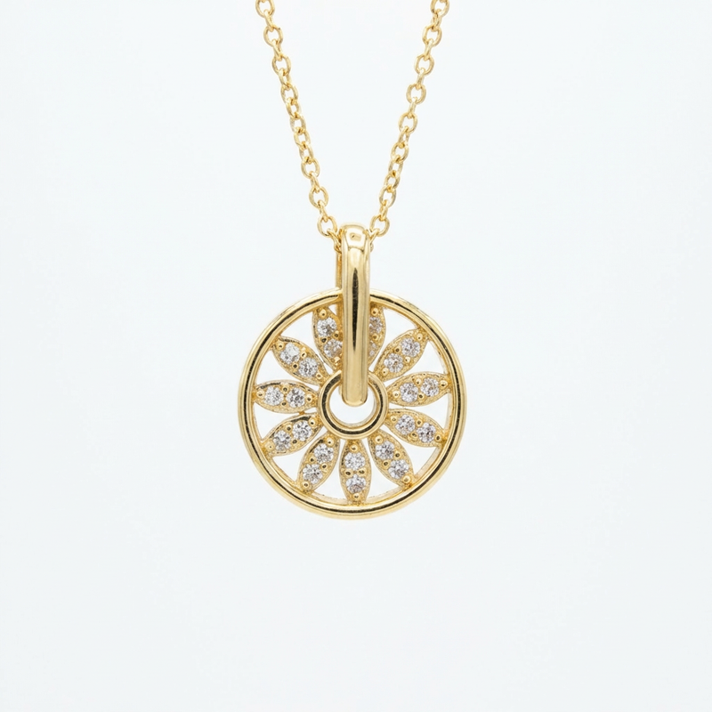 Dahlia Radiant Disc Necklace