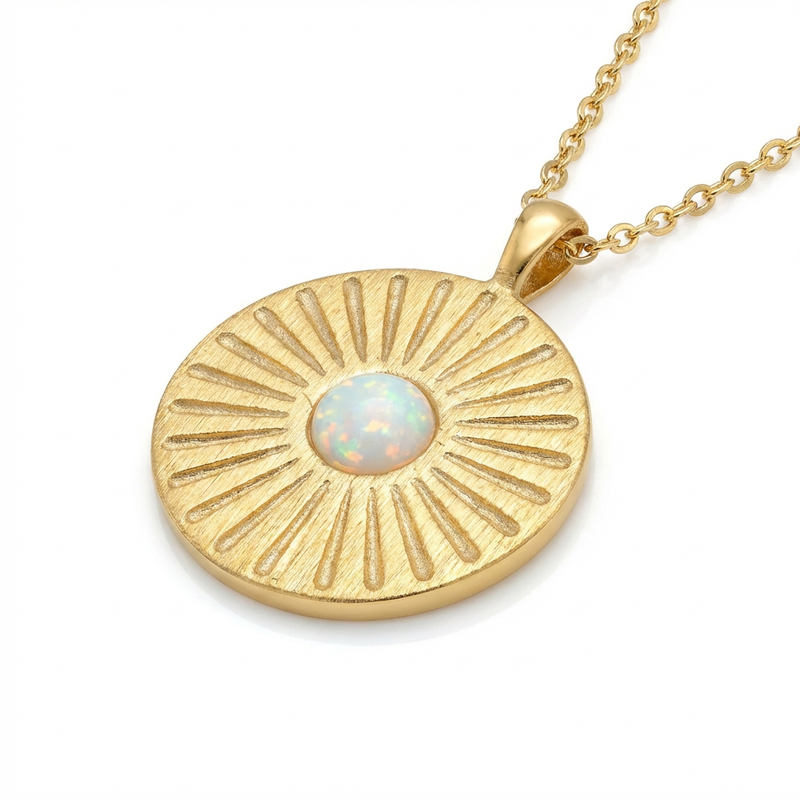 Opal Sunray Pendant
