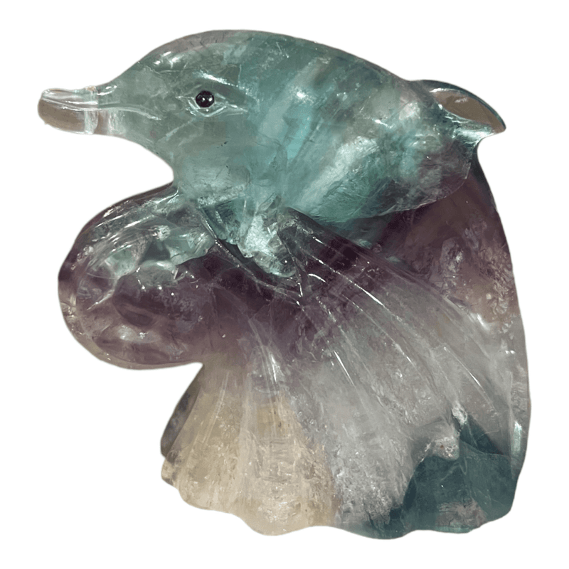 Fluorite Dolphin Figures