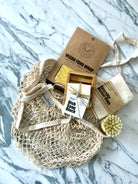 Image of the 100% cotton Mesh String Bag, showcasing its expandability and versatility, perfect for shopping or beach outings.