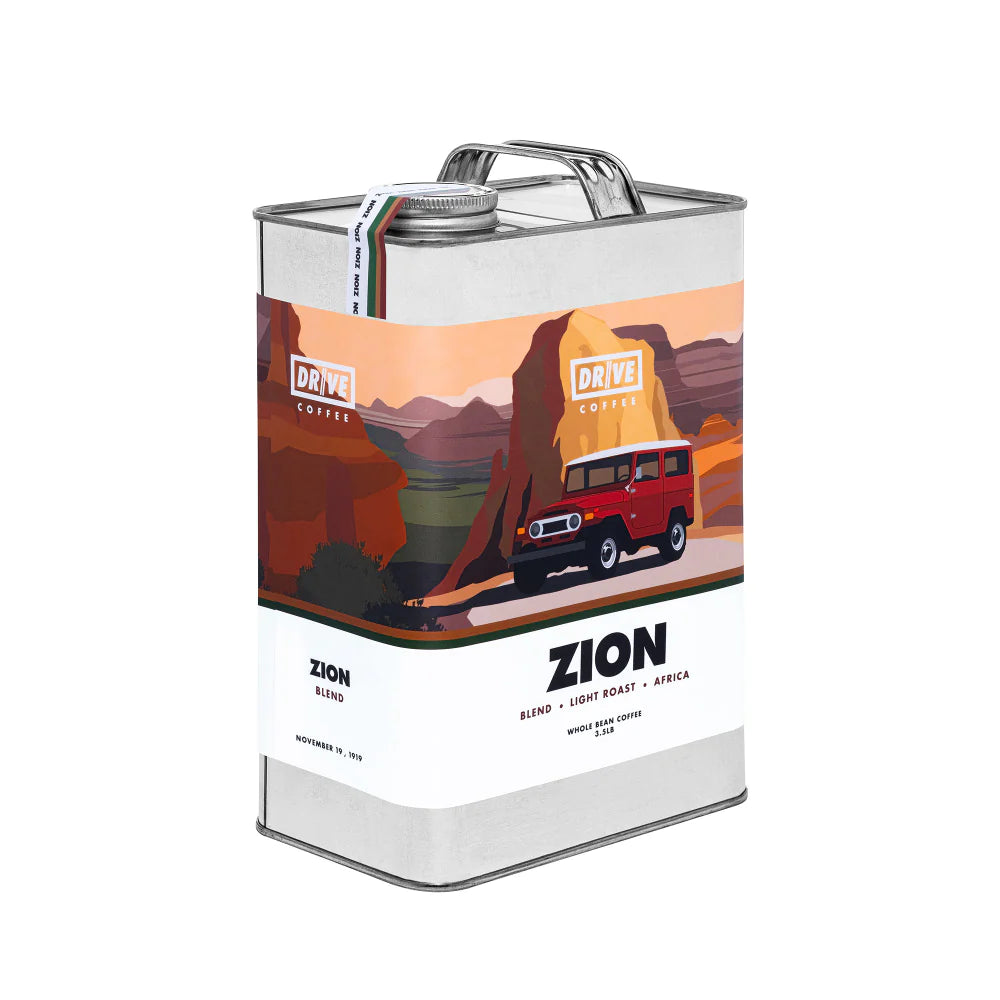 A bag of Zion Light Roast, Blend Origin Africa Coffee Beans, showcasing the light texture and the essence of African coffee.