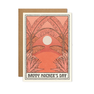 Happy Mother's Day Card with a delicate, feminine design, displayed against a soft floral backdrop.