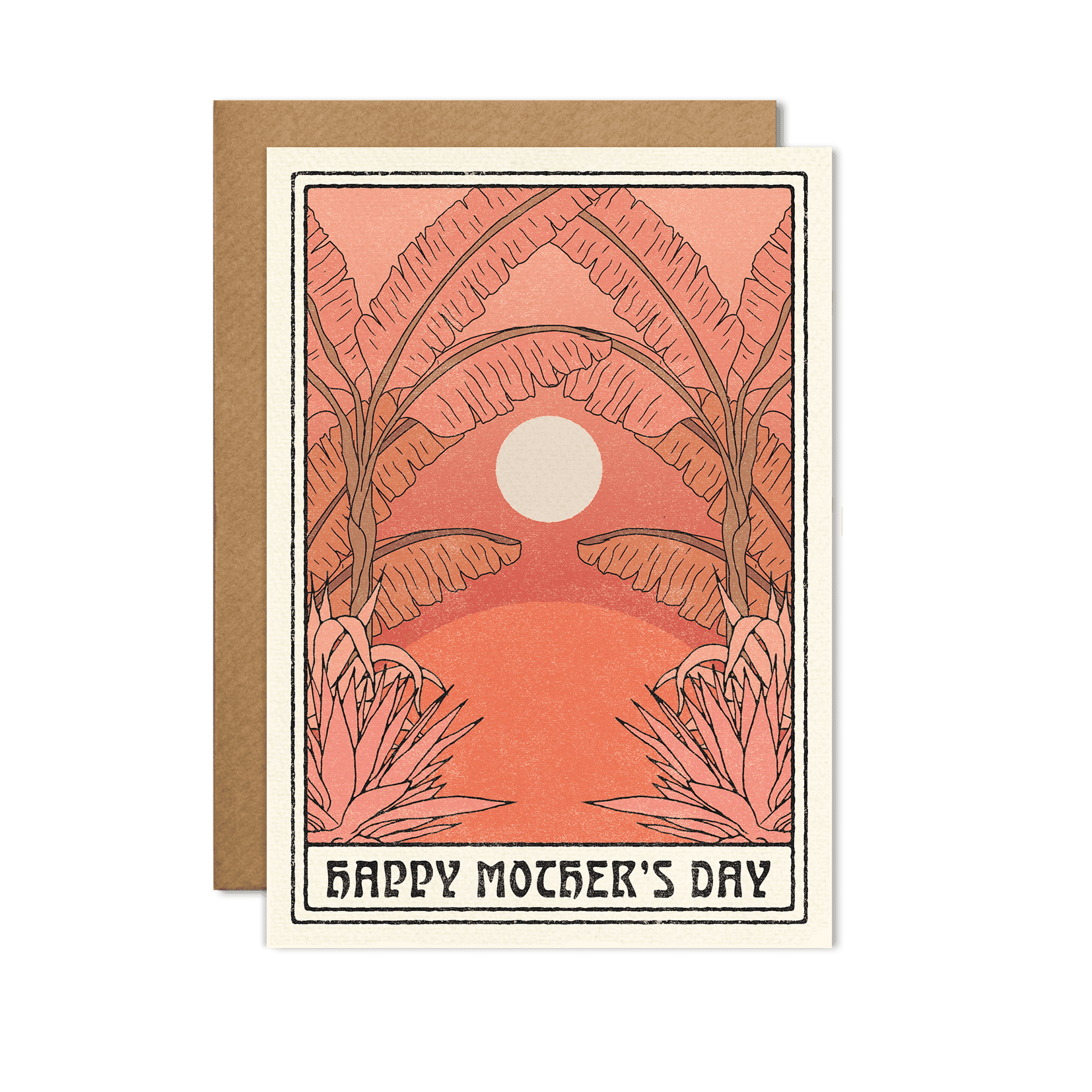 Happy Mother's Day Card with a delicate, feminine design, displayed against a soft floral backdrop.