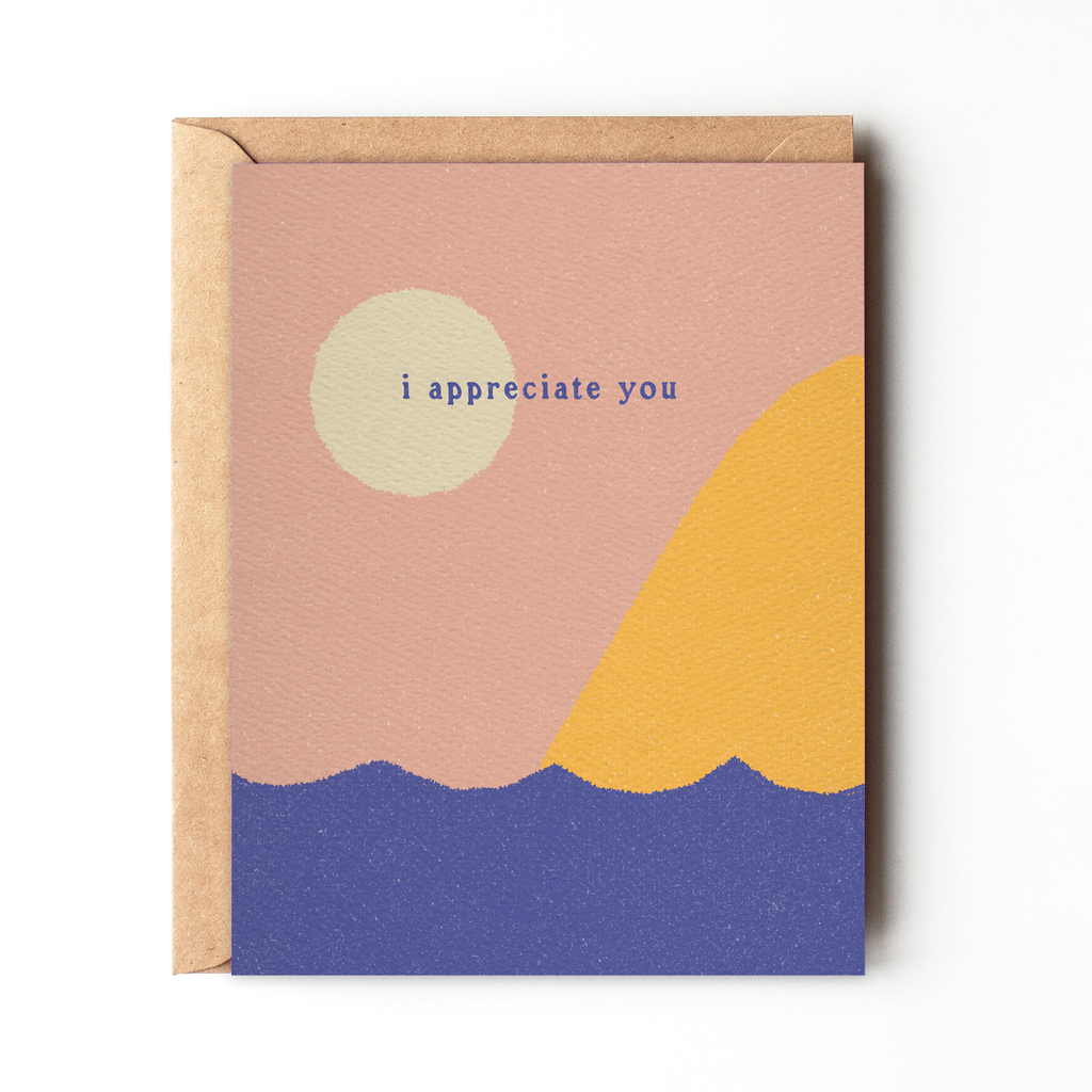 I Appreciate You Card - Thoughtful design for expressing gratitude.