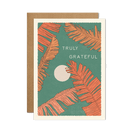 Elegant 'Truly Grateful' card with beautiful design and thoughtful inside expression of gratitude