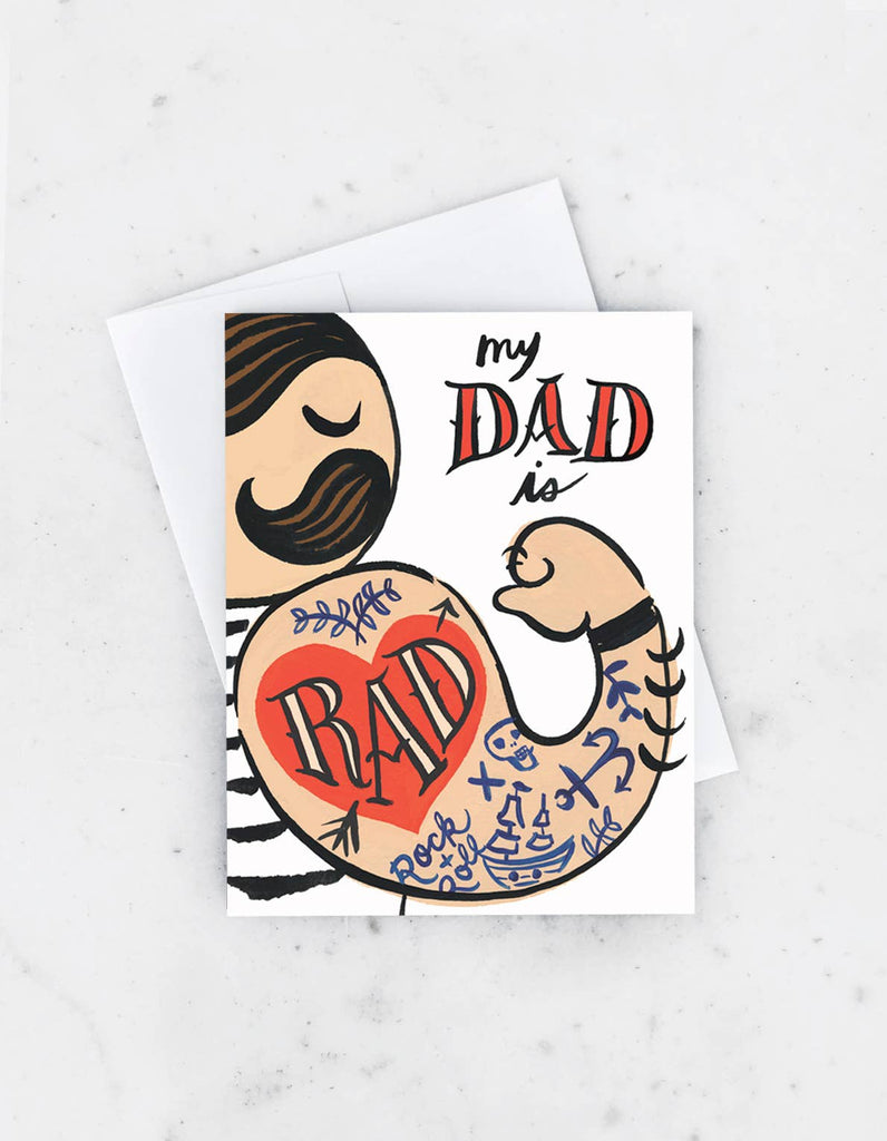 "My Dad is Rad" Card - A playful and heartwarming card for celebrating an awesome dad.