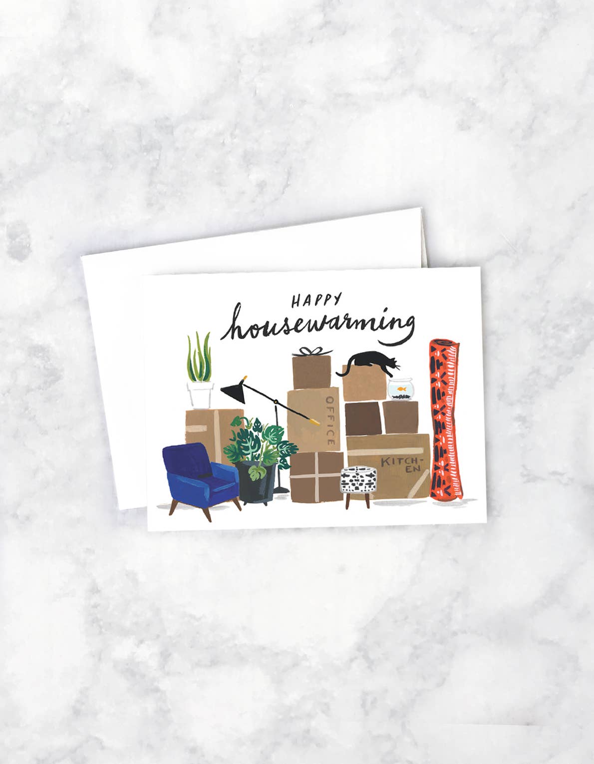 "Happy Housewarming" Card - A heartwarming card with a charming design, perfect for new home celebrations.