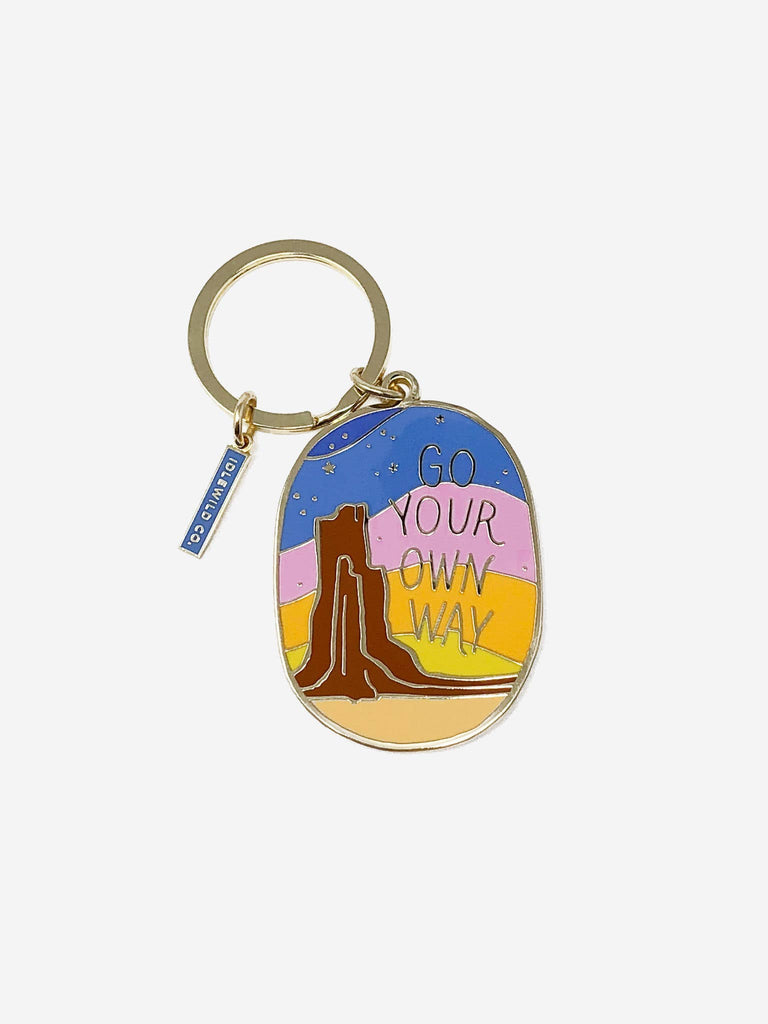 "Go Your Own Way" Keychain - A stylish accessory encouraging independence and individuality.