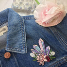 Crystal Cluster Patch, depicting a detailed and radiant grouping of crystals, symbolizing natural energy and spiritual growth.