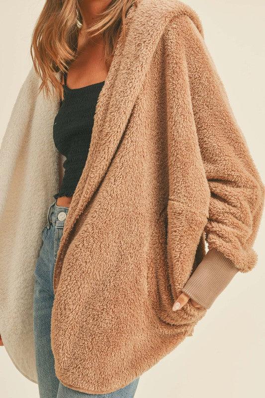 Teddy Bear Hoodie - Plush and cozy with an oversized hood for ultimate warmth. Embrace comfort and style in this irresistibly soft hoodie.