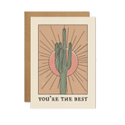 'You're The Best' card with vibrant front design and personalized appreciation note inside