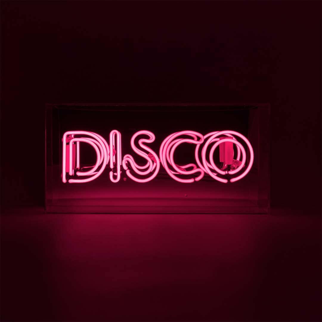 FORMA's Neon Pink Disco Light, a vibrant sign bringing the energetic glow of the dancefloor to your space.