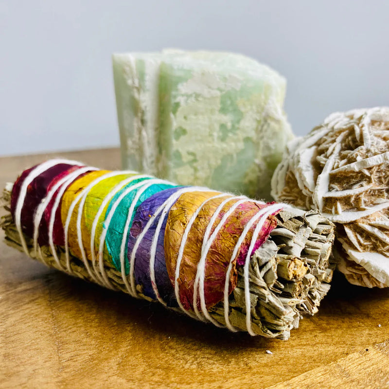 Rainbow Rose Petal Chakra Sage