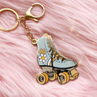 Roller Skate Enamel Keychain - Funky accessory with a detailed enamel roller skate design for vintage cool vibes.