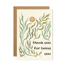 "Thank You for Being You" Card with a warm and sincere design, displayed against a soft, neutral background.