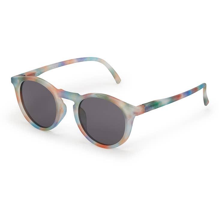 Leosun Polarized Sunglasses in Faded Rainbow - Vibrant sunglasses with polarized lenses and a stylish faded rainbow design.