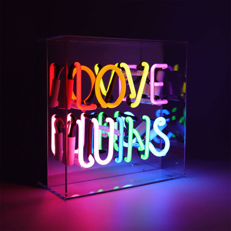 'Love Wins' Neon Light - A bright and inclusive symbol of love and unity.
