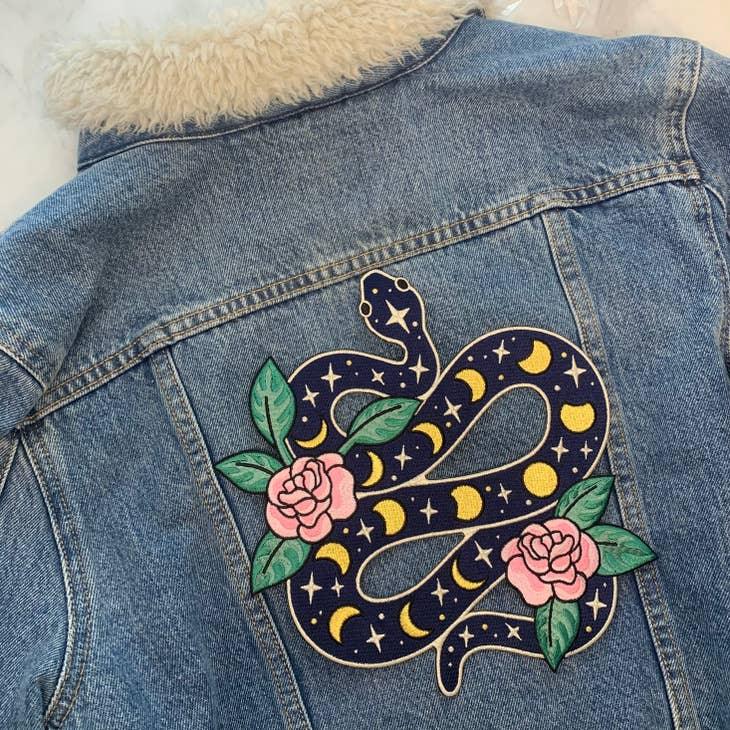 Snake Moon Phases Patch (XLarge)