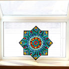 Hera Stained Glass Mosaic - Intricately handcrafted mosaic depicting the timeless beauty of the goddess Hera.