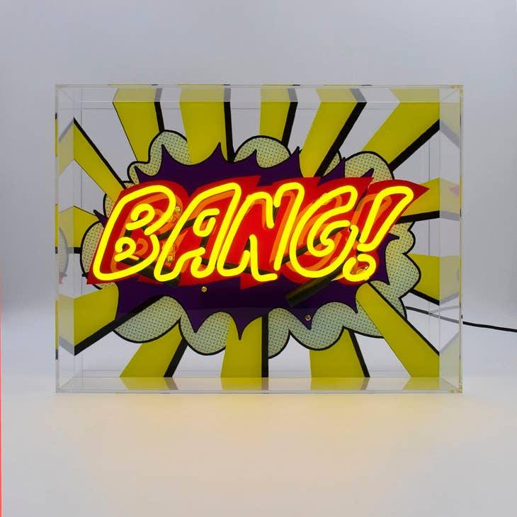 FORMA's Neon BANG Light, an electrifying neon sign adding a vibrant, dynamic touch to your space.