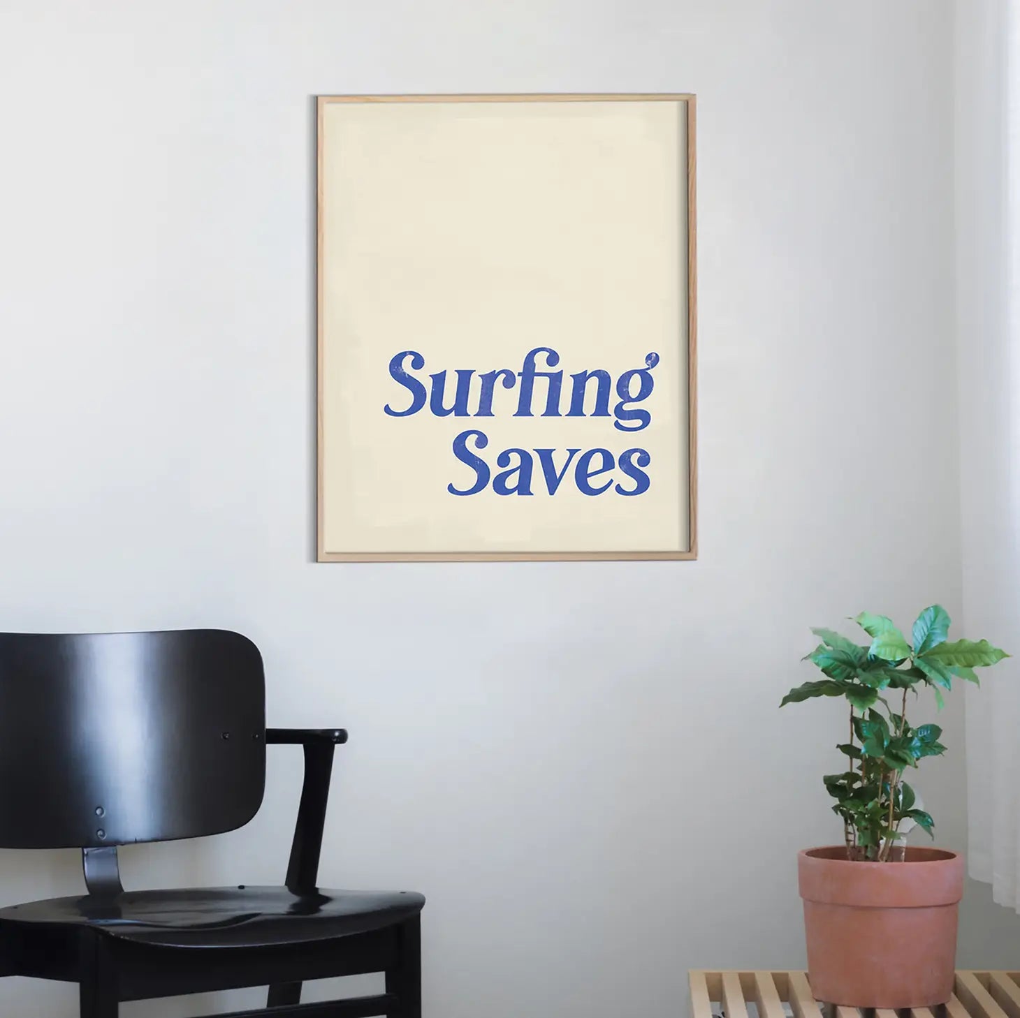 Artistic representation of a surfer riding a wave, symbolizing the transformative and healing power of surfing.